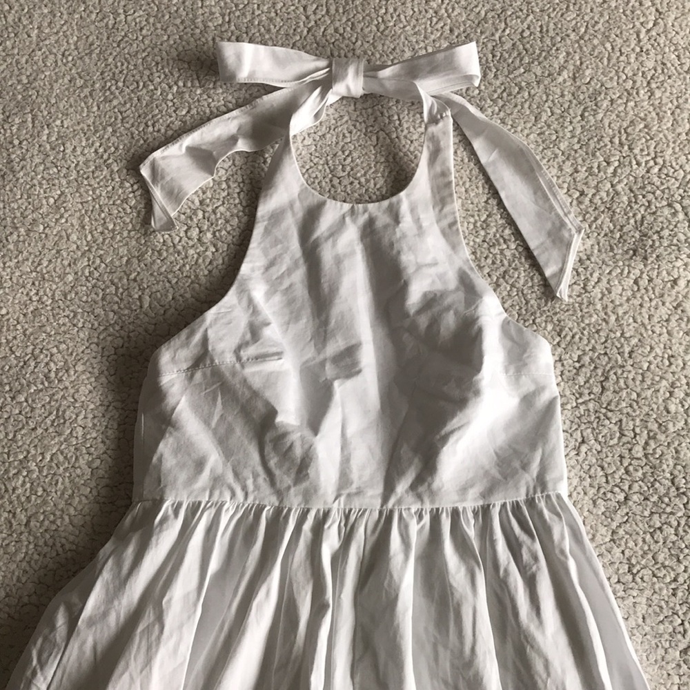 Zara White Halter Poplin Maxi Dress - Picture 4 of 16